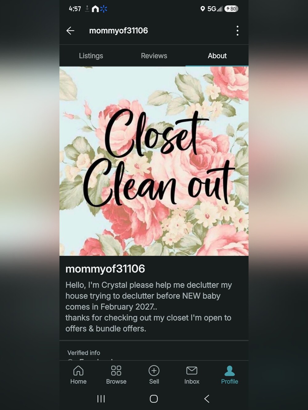 Floral 'Closet Clean Out' Decorative Sign - Add Me VINTED